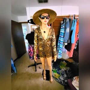 Sexy sequence romper short outfit